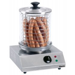 Appareil inox à hot-dogs rond, base carrée, 800 W, 220 V - MONO Bartscher Hot-Dog
