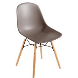 Lot de 2 chaises en polypropylène moulé (H)450 mm, marron BOLERO Chaises