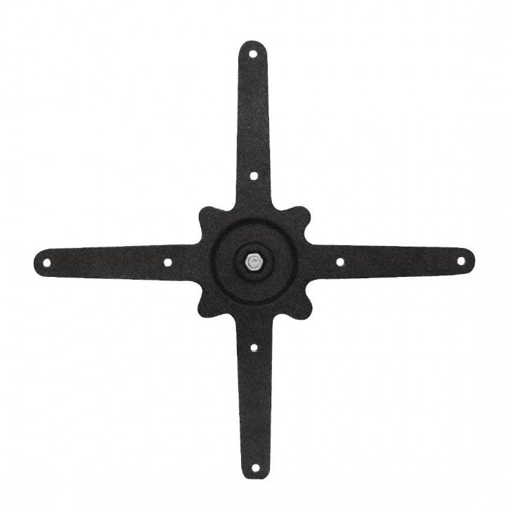 Pied de table pré-percé (H)720 mm en fonte noir, à assembler – product_manufacturer | product_category_name
