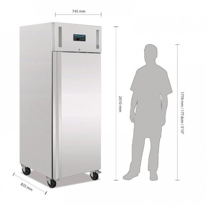 MBH - Congélateur Vertical Industriel 125 L Porte Réversible Pour Bar