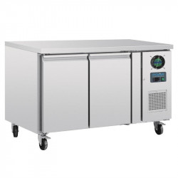 Table inox réfrigérée tropicalisée négative 282 Litres, 2 portes, 750 W, 220 V - MONO POLAR Tables et soubassements