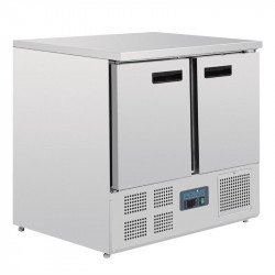 Table inox réfrigérée compacte 240 litres, 2 x GN 1/1 , 230 W, 220 V - MONO POLAR Tables et soubassements