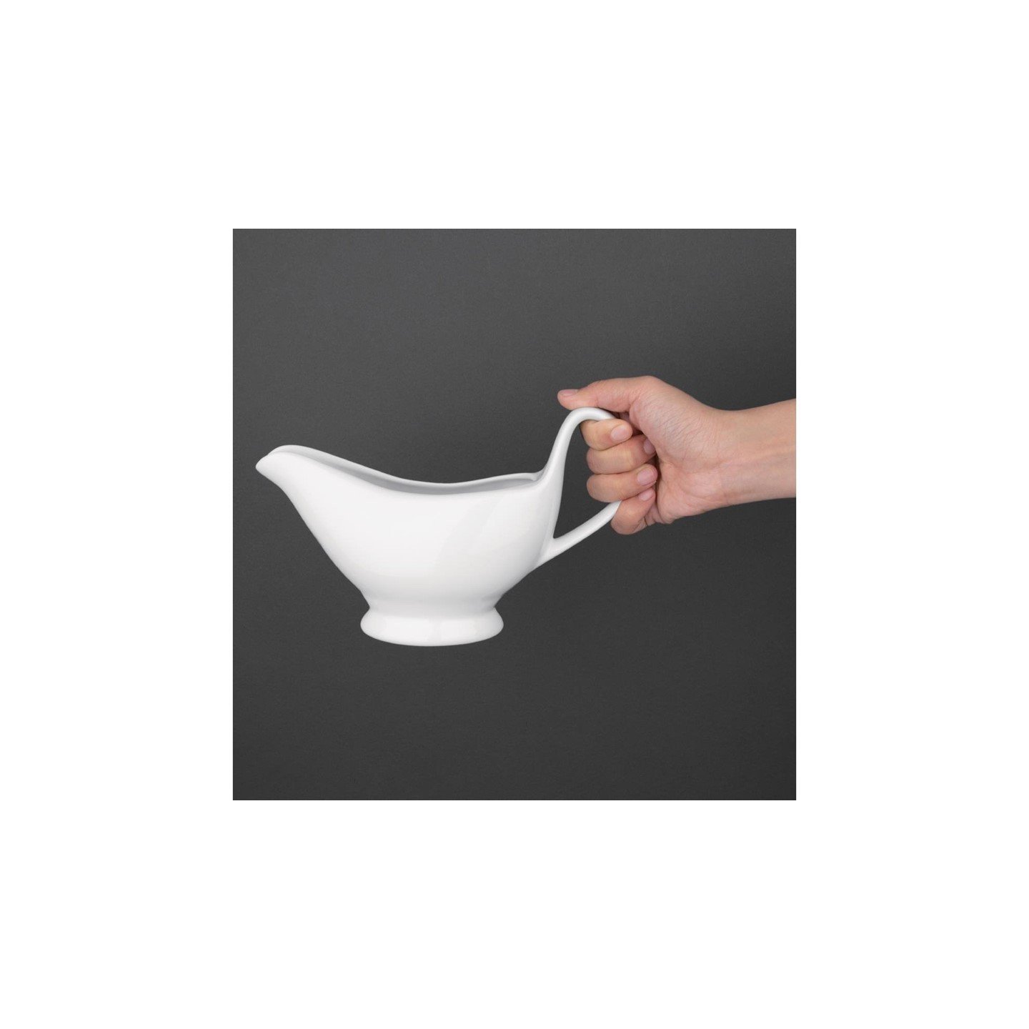 Lot de 6 saucières 340 ml en porcelaine blanche