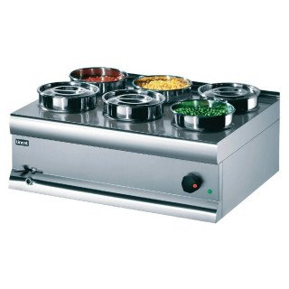 Bain-marie électrique PRO 6 pots x 4,5 Litres, couvercles inclus, tout inox, 2000 W, 220 V - MONO – product_manufacturer | pr...