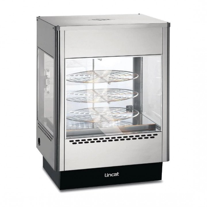 Vitrine chauffante électrique rotative PRO 3 niveaux pour pizzas (Ø)374 mm max., 1500 W, 220 V - MONO – product_manufacturer ...