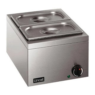 Bain-marie électrique PRO 2 pots de 2,75 Litres, format GN 1/4 (P)100 mm, couvercles inclus, tout inox, 250 W, 220 V - MONO –...