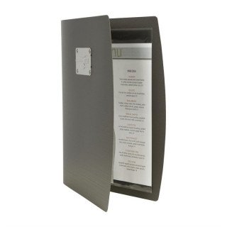 Protège-menu noir format A4 4 pages, gravure inox MENU – product_manufacturer | product_category_name