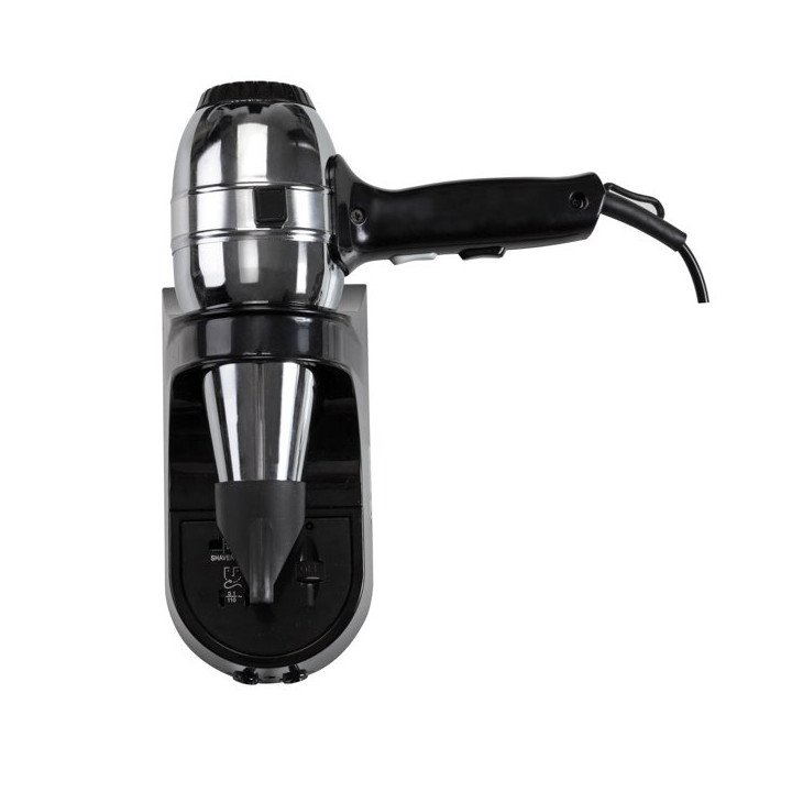 Support Seche Cheveux, Porte Seche Cheveux Sans Percage Avec Range-Câbles, Porte Seche Cheveux