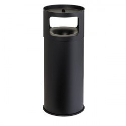 Cendrier poubelle 90 Litres, finition epoxy noire, GRISU Medial International Spa Cendriers