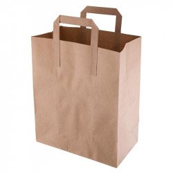 Lot de 250 sacs moyens en papier marron recyclé FIESTA Tous les accessoires pour la vente à emporter