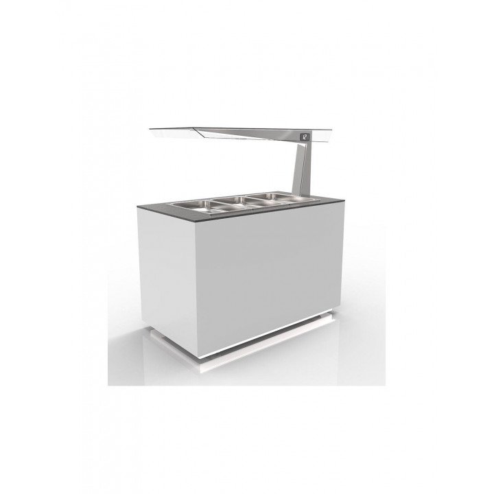Buffet de présentation réfrigéré lumineux roulant 3 bacs GN 1/1 (P)...