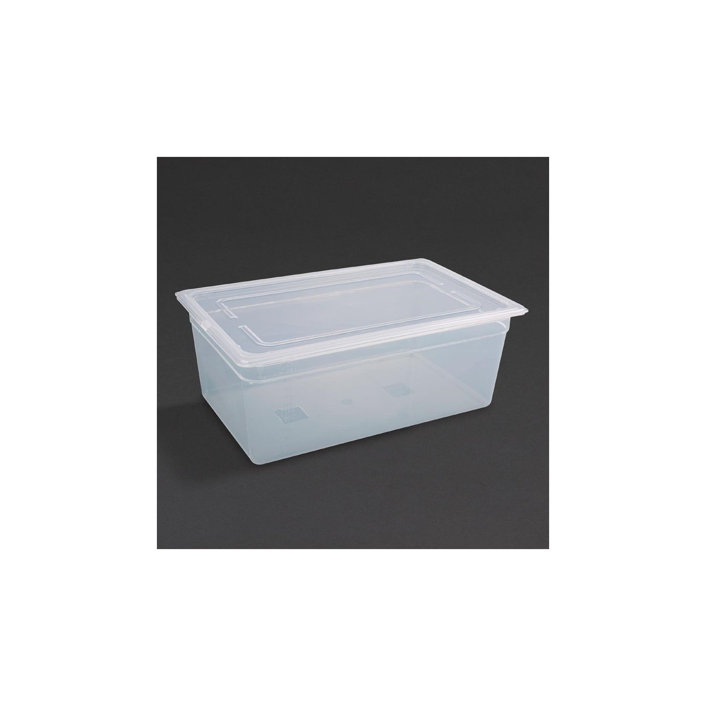 Vogue GJ519 Lot De 4 Poêles En Polypropylène 1/3 GN Avec Couvercle 100 Mm - Récipients Alimentaires Professionnels