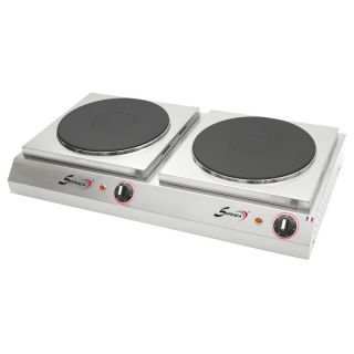 Plaques électriques - Réchaud électrique 2 plaques (Ø)220 mm, 4000 W, 400 V - TRI Sofraca