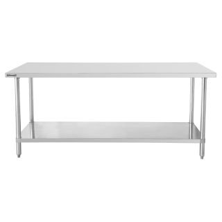 Table inox de travail (L)800 x (P)600 x (H)850 mm, avec étagère basse – product_manufacturer | product_category_name