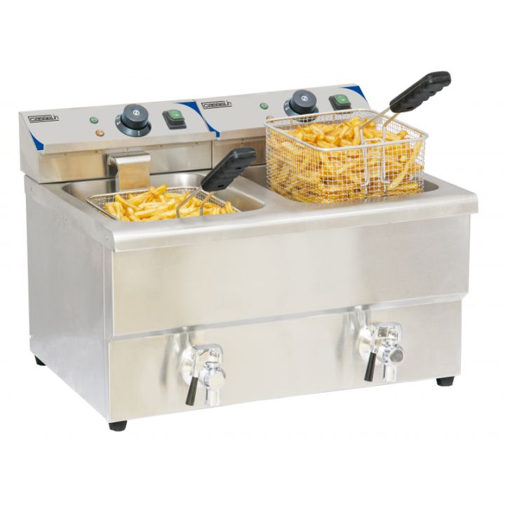 Friteuse inox électrique 2 x 8 Litres, 6500 W, 220 V - MONO – product_manufacturer | product_category_name