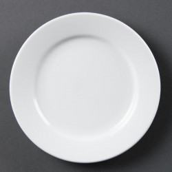 Lot de 12 assiettes rondes à bord large (Ø)165 mm, en porcelaine OLYMPIA Assiettes