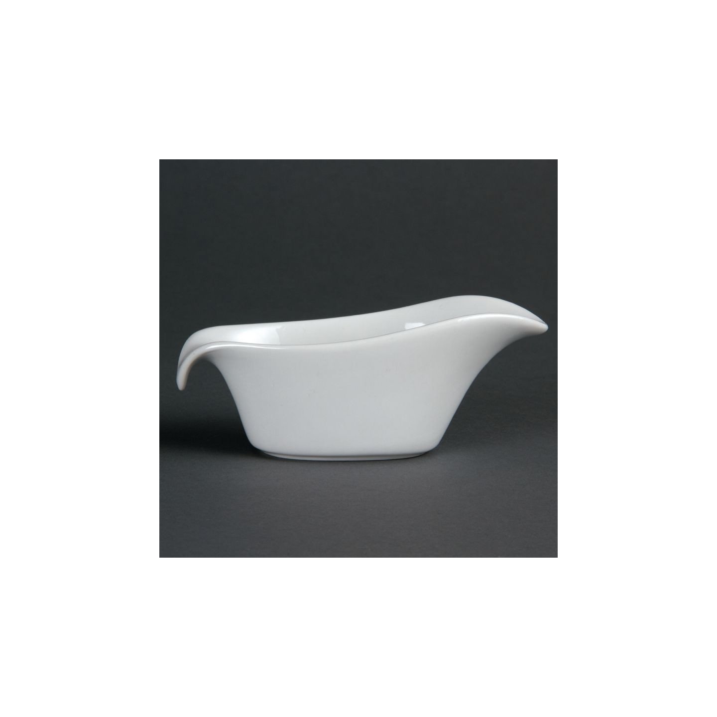 Saucières blanches 85 ml – Lot de 6 en porcelaine vitrifiée