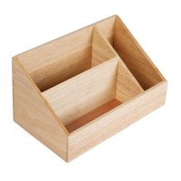 Boîte à Thé En Bois Olympia - 4 Compartiments, Bois Clair - Rangement élégant Pour Thés En Vrac - 4