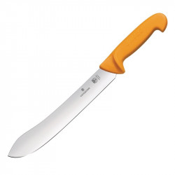 Couteau inox de boucher (L)300 mm, jaune SWIBO Couteaux spéciaux