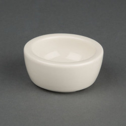 Lot de 12 pots à beurre (Ø)56 mm en porcelaine blanche ivoire OLYMPIA Coupes, coupelles & ramequins